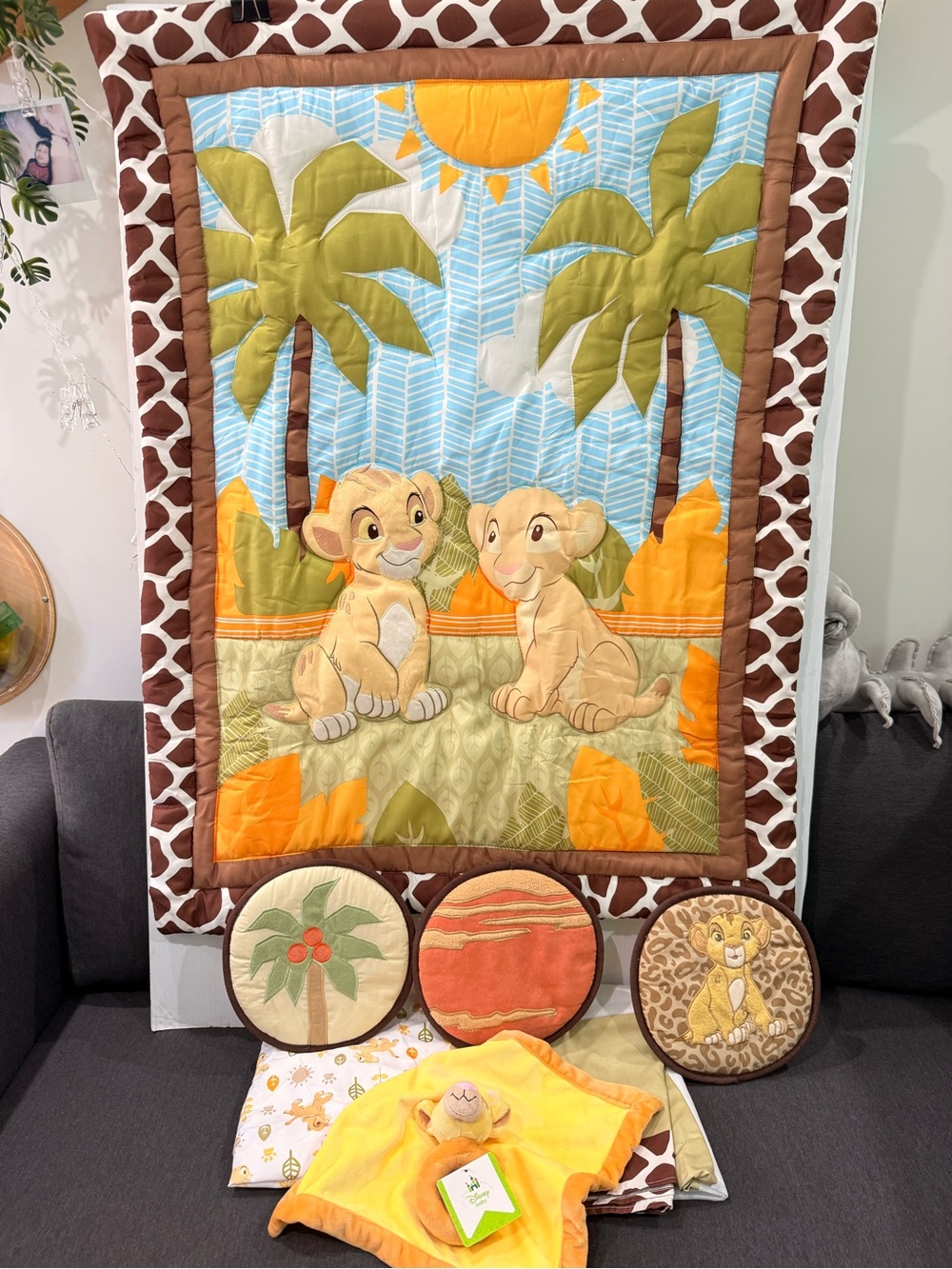 Disney Lion King Baby crib bedding bundle 7 piece